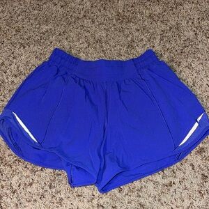 Blue hotty hot tall lululemon shorts